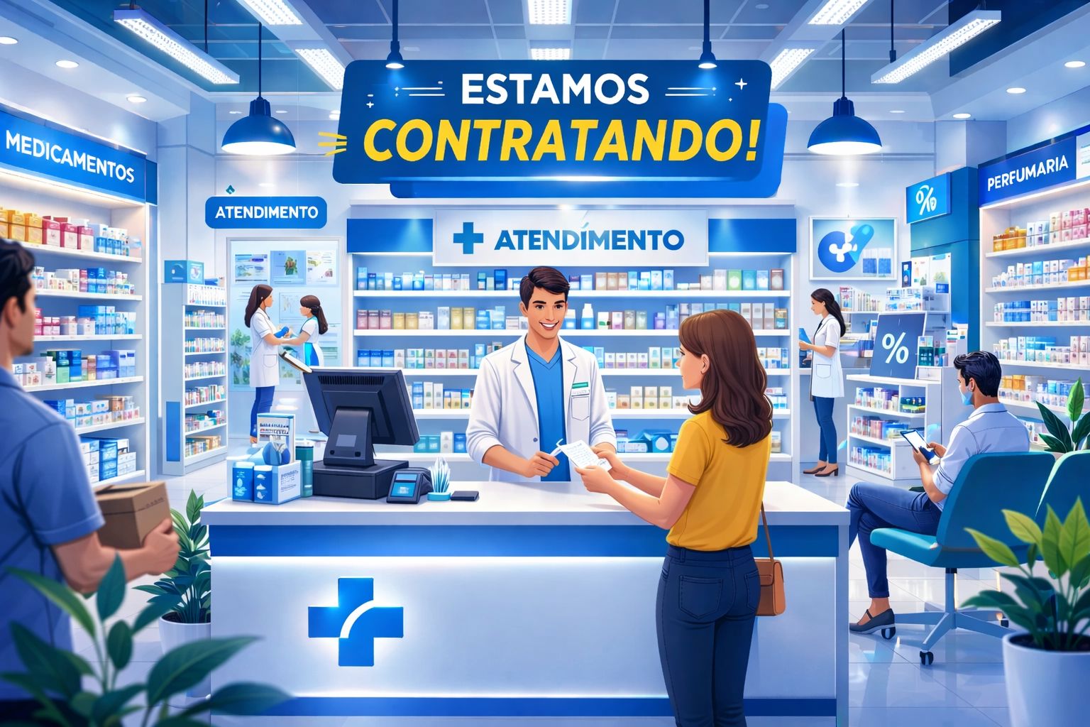 Balconista com Tec. de Enfermagem